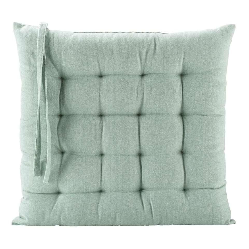 Zitkussen Rens - pastelgroen - 40x40x5 cm - Leen Bakker Zitkussen Rens - pastelgroen - 40x40x5 cm - Leen Bakker