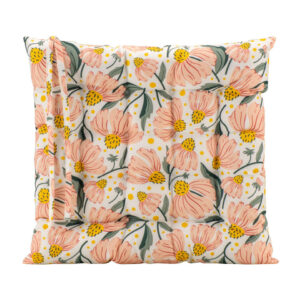 Zitkussen Lara - ecru/perzikkleur - 40x40 cm - Leen Bakker