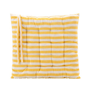 Zitkussen Pyke - geel/ecru - 40x40x5 cm - Leen Bakker