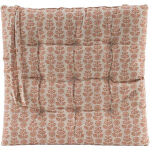 Zitkussen Elsie - zalmroze - 40x40x5 cm - Leen Bakker