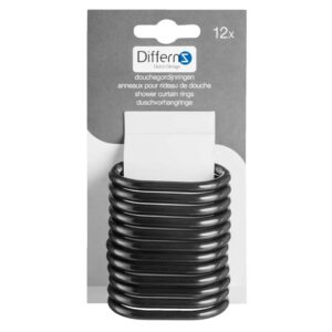 Douchegordijnringen Minor - zwart - 7