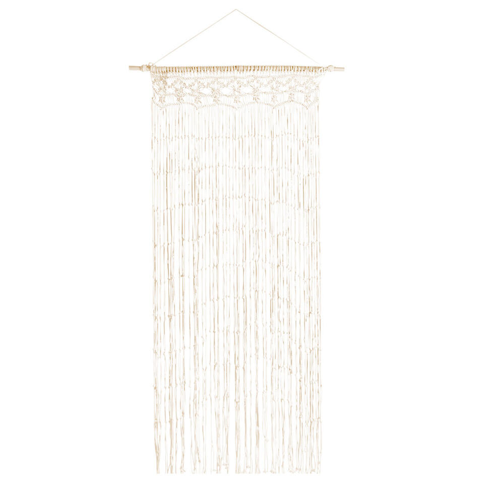 Deurgordijn Macramé - beige - 90x200 cm - Leen Bakker Deurgordijn Macramé - beige - 90x200 cm - Leen Bakker