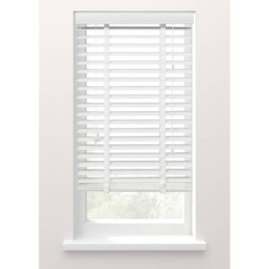 Fenstr jaloezie hout 50 mm - wit - 60x130 cm - Leen Bakker