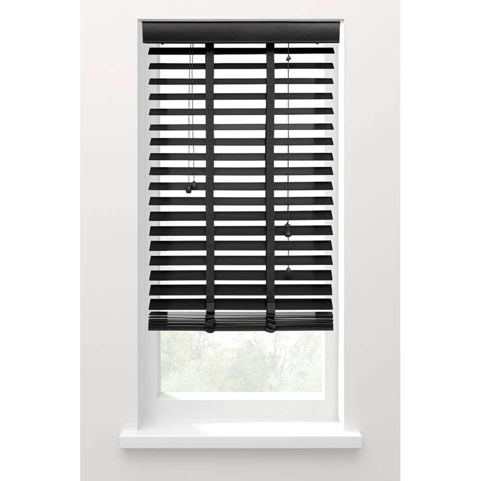 Fenstr jaloezie hout 50 mm - antraciet - 140x220 cm - Leen Bakker Fenstr jaloezie hout 50 mm - antraciet - 140x220 cm - Leen Bakker