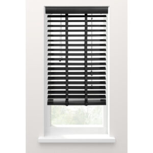 Fenstr jaloezie hout 50 mm - zwart - 60x180 cm - Leen Bakker