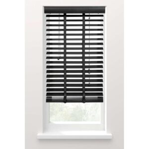 Fenstr jaloezie hout 50 mm - zwart - 160x220 cm - Leen Bakker