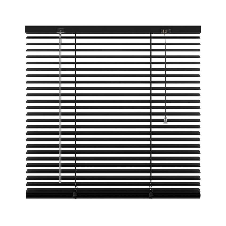 Jaloezie aluminium 25 mm - zwart - 220x180 cm - Leen Bakker Jaloezie aluminium 25 mm - zwart - 220x180 cm - Leen Bakker