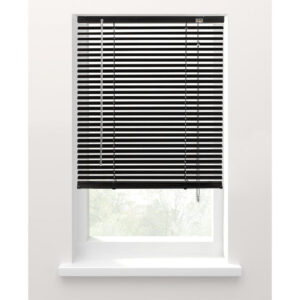 Fenstr jaloezie aluminium 25 mm - mat zwart - 220x180 cm - Leen Bakker