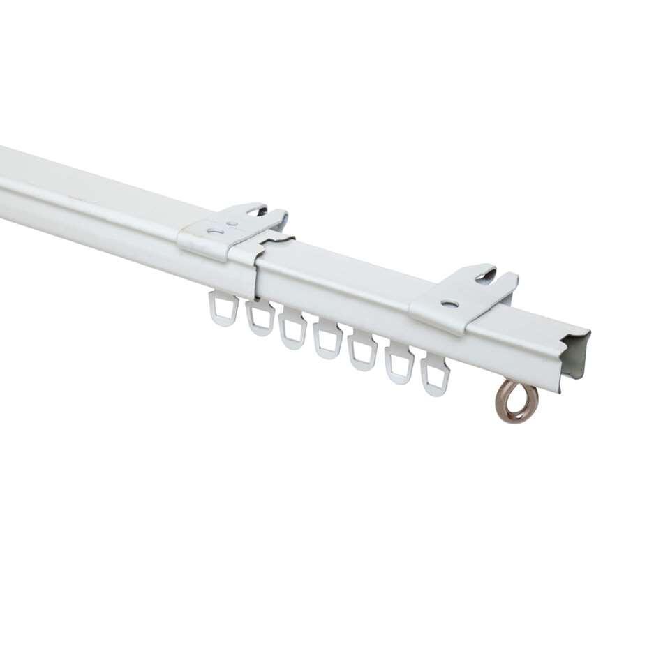 Gordijnrail U-rail uitschuif - wit - 110-200 cm - Leen Bakker Gordijnrail U-rail uitschuif - wit - 110-200 cm - Leen Bakker