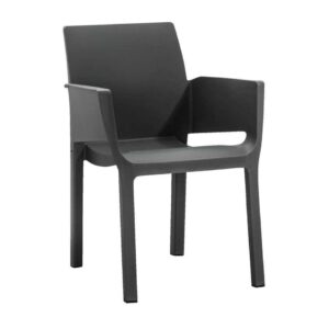 Hartman stapelstoel Evelyn - antracietkleur - Leen Bakker