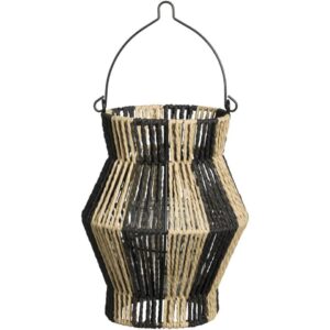 Lantaarn Bilbao - zwart/naturelkleur - 25