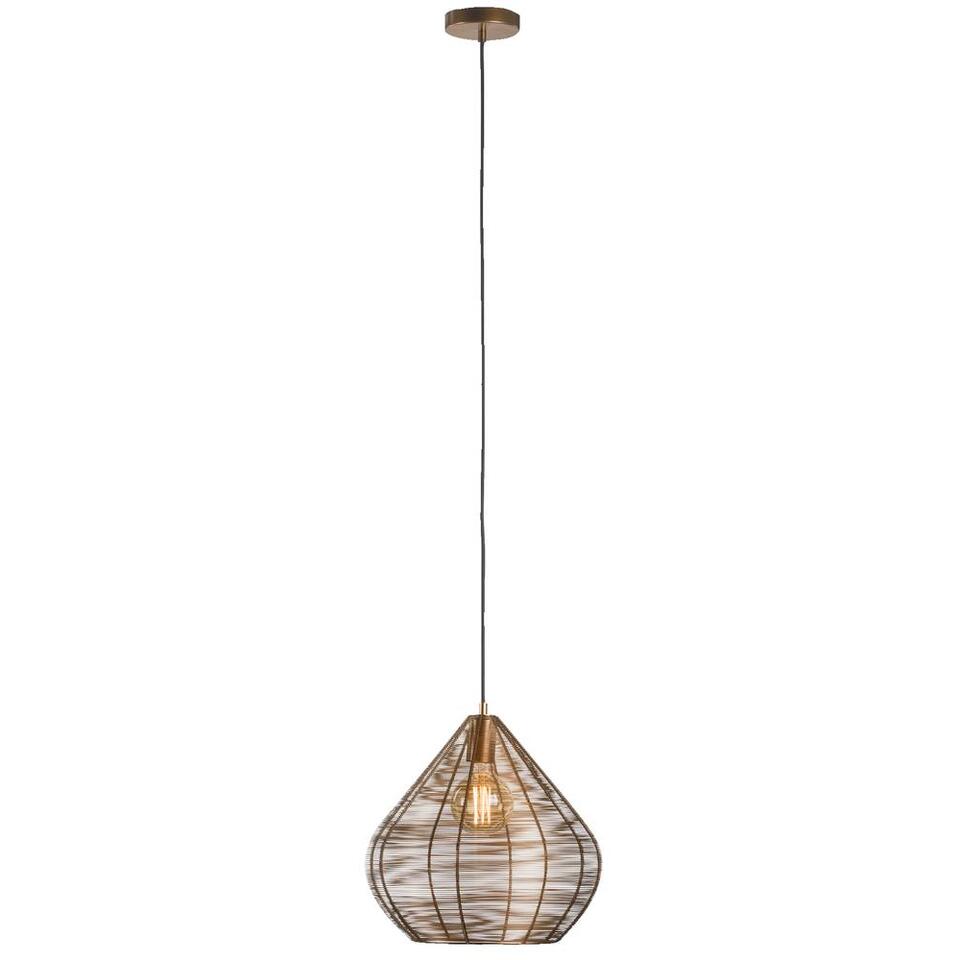 Hanglamp Vienne - koperkleur - Ø36x38 cm - Leen Bakker Hanglamp Vienne - koperkleur - Ø36x38 cm - Leen Bakker