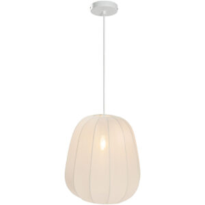Hanglamp Fenne - wit metaal - E27 - 150xØ35 cm - Leen Bakker