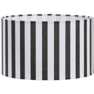 Kap Juul - stof zwart/wit - 15xØ25 cm - Leen Bakker