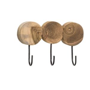 Wandhaak Finn - mungur hout - 15x25x5 cm - Leen Bakker