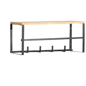 Wandkapstok Teun - zwart/bruin - 24x58