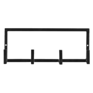 Wandhaak Aken 4-haken - zwart - 12x30