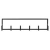 Wandhaak Aken 6-haaks - zwart - 12x50x8 cm - Leen Bakker