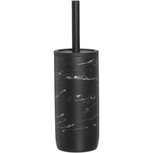 Toiletborstel Marble - zwart - 34xØ10 cm - Leen Bakker