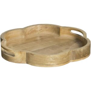 Dienblad Scallop - naturelkleur - Ø38 cm - Leen Bakker