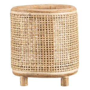 Lantaarn Merel - naturel - webbing - 16xø14 cm - Leen Bakker