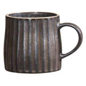 Mok met oor Mila - metalic brons - stoneware - 340 ml - Leen Bakker