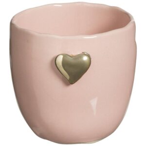 Mok Hart - roze keramiek - 8xØ8 cm - Leen Bakker