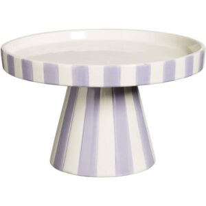 Taartplateau Streep - lila - 12xØ20 cm - Leen Bakker