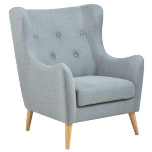 Fauteuil Roskilde - stof - lichtgrijs - Leen Bakker