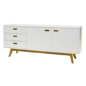 Dressoir Bess - wit/eiken - 72x170x43 cm - Leen Bakker