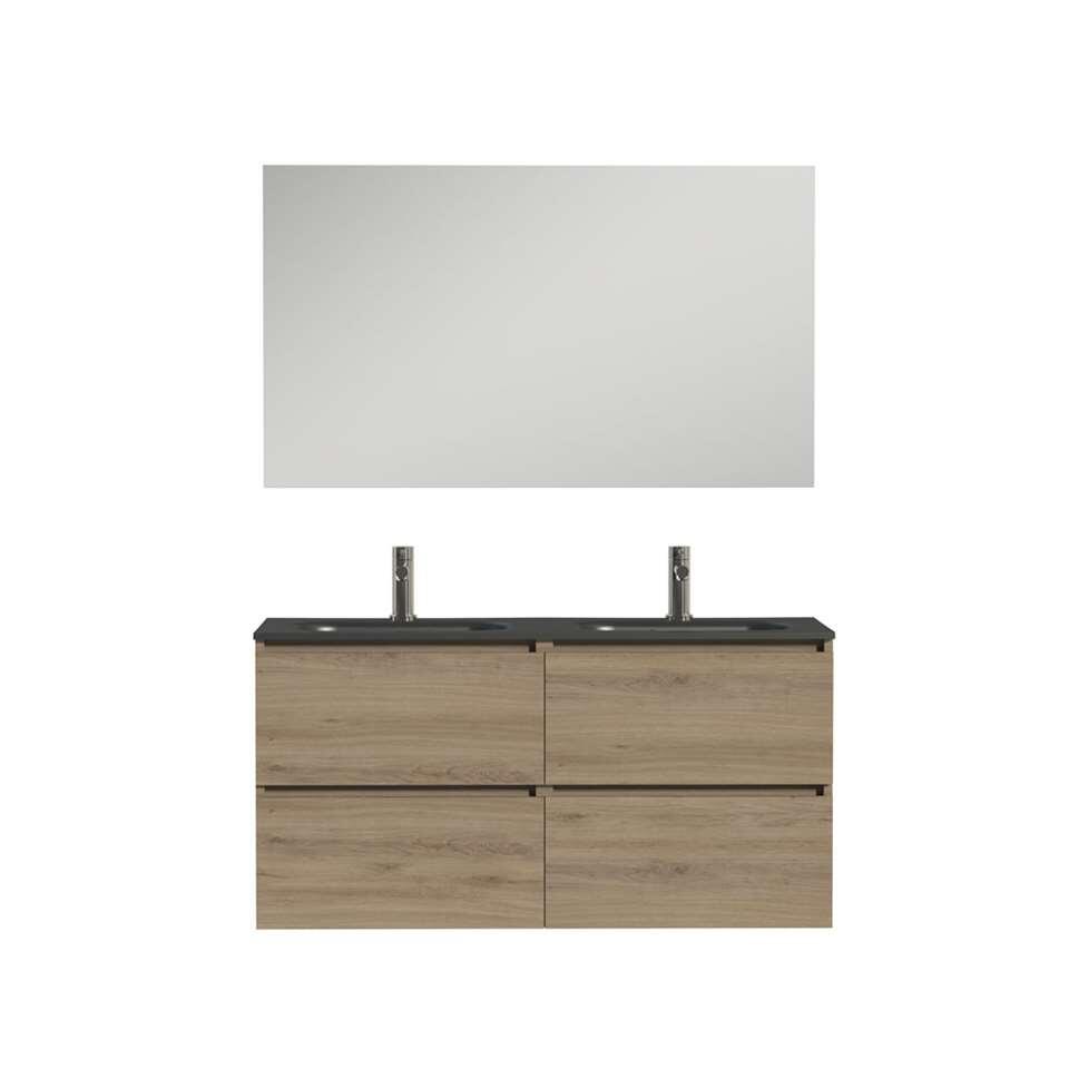 Tiger badkamermeubel Loft - chalet eik/zwart - 120 cm - Leen Bakker Tiger badkamermeubel Loft - chalet eik/zwart - 120 cm - Leen Bakker