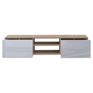 Symbiosis TV-meubel Borhaug - wit/eikenkleur - 31x140x42 cm - Leen Bakker