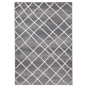 Zala Living tapijt Rhombe - grijs/crème - 200x290 cm - Leen Bakker