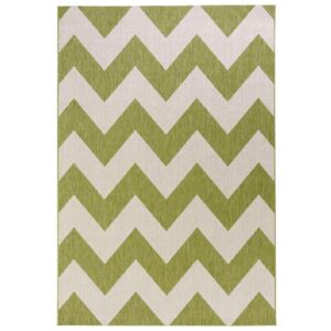 Bougari binnen-/buitentapijt Unique - groen - 80x290 cm - Leen Bakker