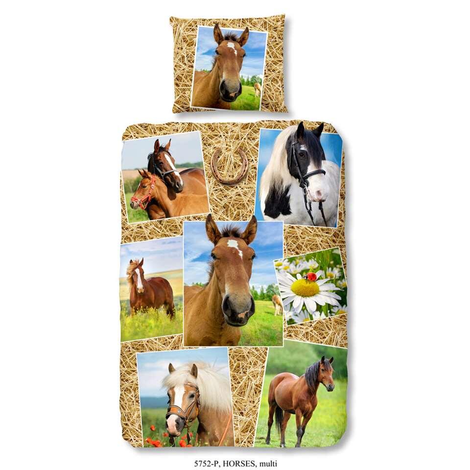 Good Morning dekbedovertrek Horses - veelkleurig - 140x200/220 cm - Leen Bakker Good Morning dekbedovertrek Horses - veelkleurig - 140x200/220 cm - Leen Bakker