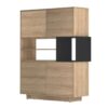 Symbiosis dressoir Kube - eikenkleur/zwart - 147x114