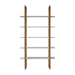 Wandkast Norbo - eikenkleur/wit - 200x110x28 cm - Leen Bakker