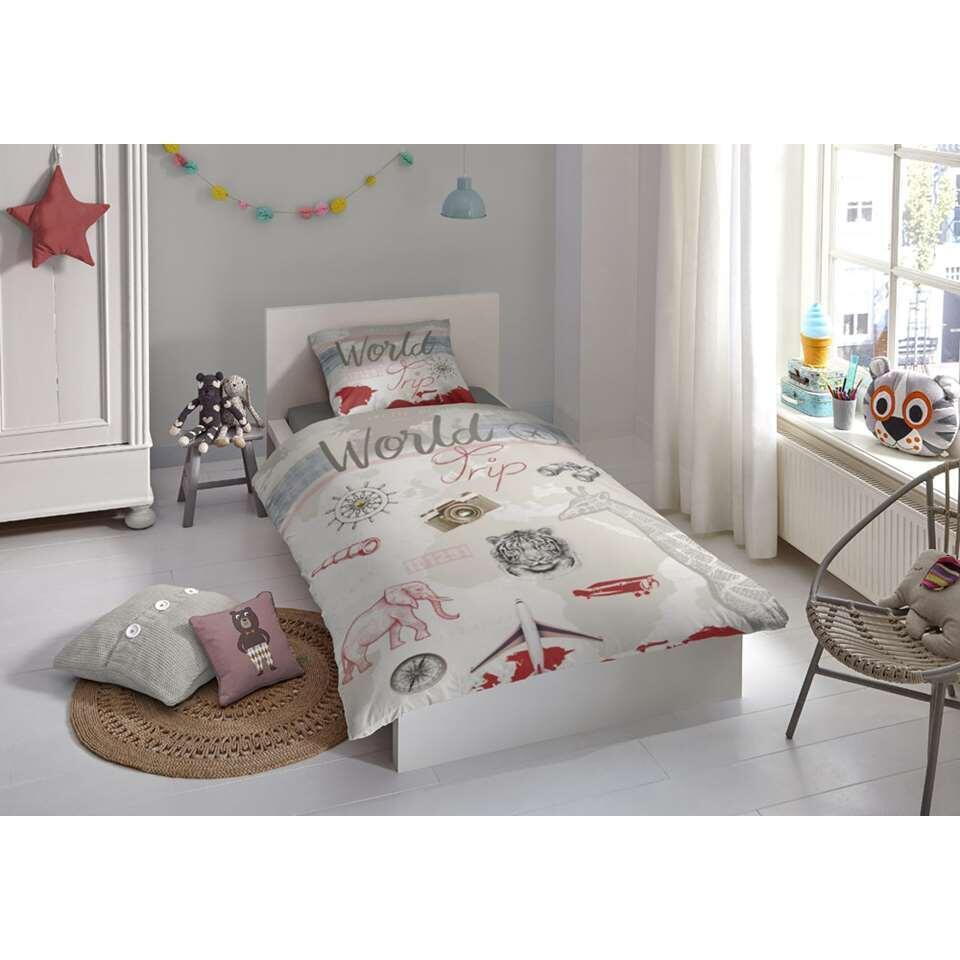 Good Morning kinderdekbedovertrek World Trip - veelkleurig - 140x200/220 cm - Leen Bakker Good Morning kinderdekbedovertrek World Trip - veelkleurig - 140x200/220 cm - Leen Bakker