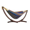 Vivere hangmat Combo (incl. houtstandaard) - 2-persoons - tropical - Leen Bakker