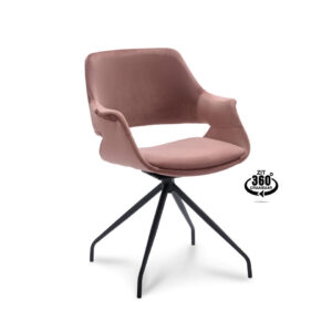 Eetkamerstoel Riccione - velvet - oudroze - Leen Bakker