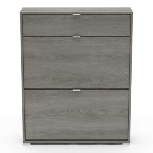 Demeyere schoenenkast Perfect - 1 lade+2 kleppen - donkerbruin - Leen Bakker