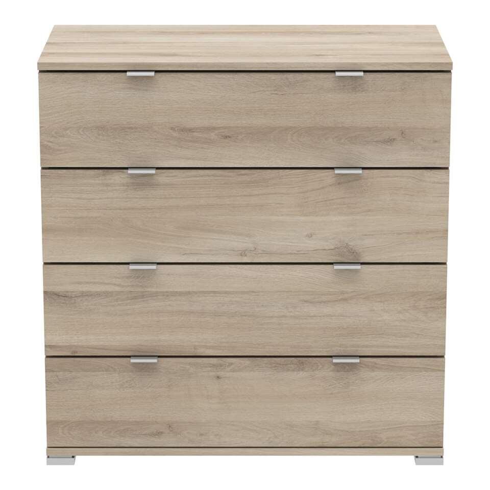 Demeyere ladekast Perfect - 4 lades - bruin - Leen Bakker Demeyere ladekast Perfect - 4 lades - bruin - Leen Bakker