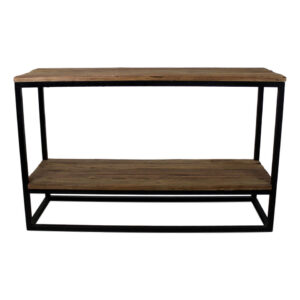HSM Collection sidetable met onderplank Leroy - naturel/zwart - 120x40x75 cm - Leen Bakker