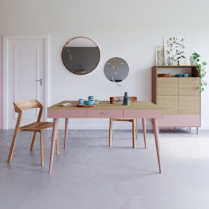 Symbiosis eetkamertafel Esby - eikenkleur/oudroze - 75