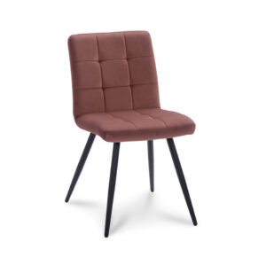 Eetkamerstoel Ayden - fluweel - oudroze (2 stuks) - Leen Bakker