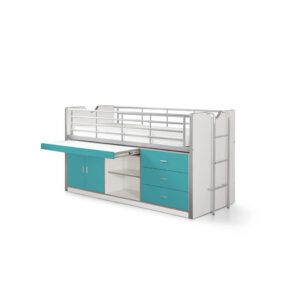 Vipack halfhoogslaper Bonny - turquoise - 207x116x96 cm - Leen Bakker