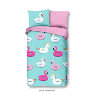 Good Morning kinderdekbedovertrek Beach - veelkleurig - 140x200/220 cm - Leen Bakker