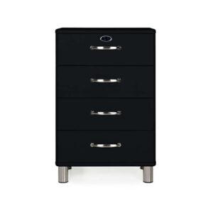 Tenzo ladekast Malibu 4 lades - zwart - 92x60x41 cm - Leen Bakker