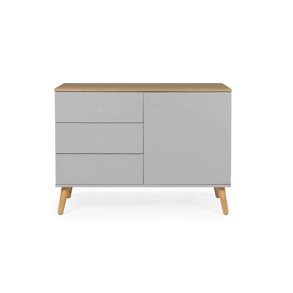 Tenzo dressoir Dot - grijs/eikenkleur - 79x109x43 cm - Leen Bakker Tenzo dressoir Dot - grijs/eikenkleur - 79x109x43 cm - Leen Bakker