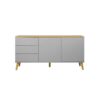 Tenzo dressoir Dot - grijs/eikenkleur - 79x162x43 cm - Leen Bakker Tenzo dressoir Dot - grijs/eikenkleur - 79x162x43 cm - Leen Bakker